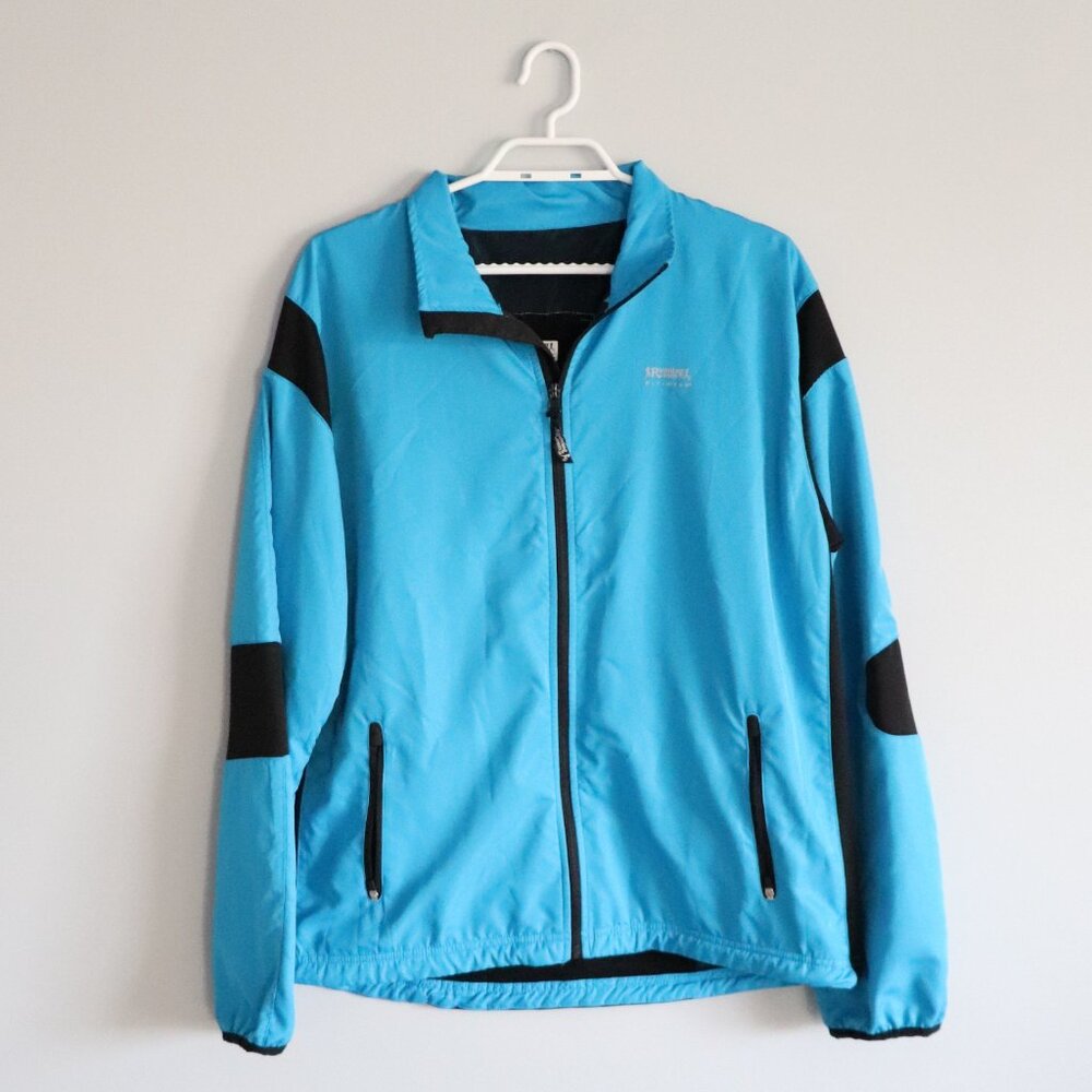 Running Room Unisex Blue Sz Lrg Full Zip Comfy Activewear‎ Lightweight Jacket
